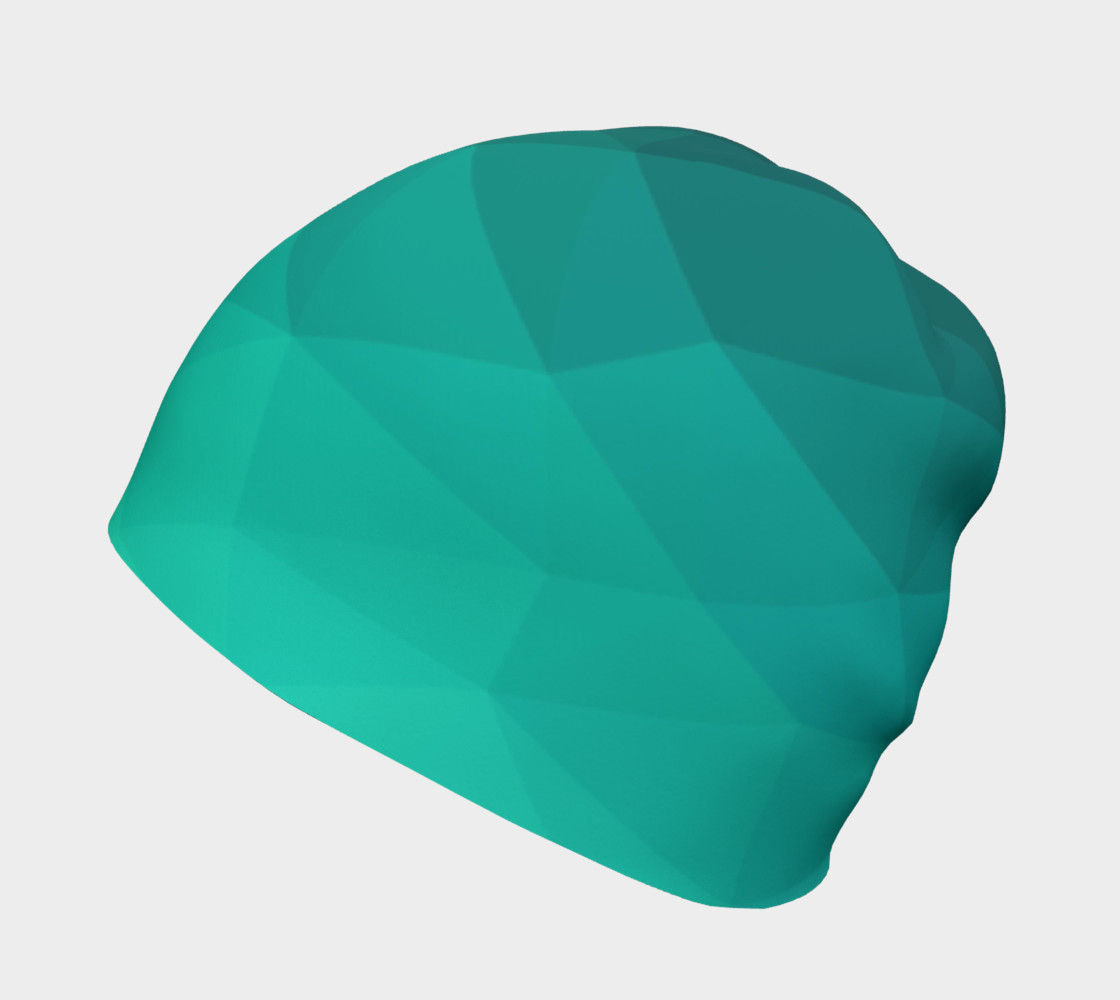 Green Low Poly Beanie preview #2