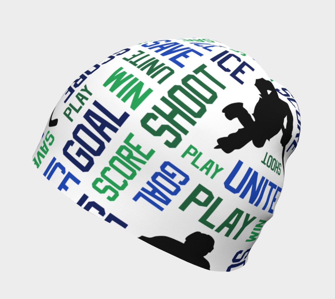 For the Love of Hockey - Blue and Green Beanie preview #2