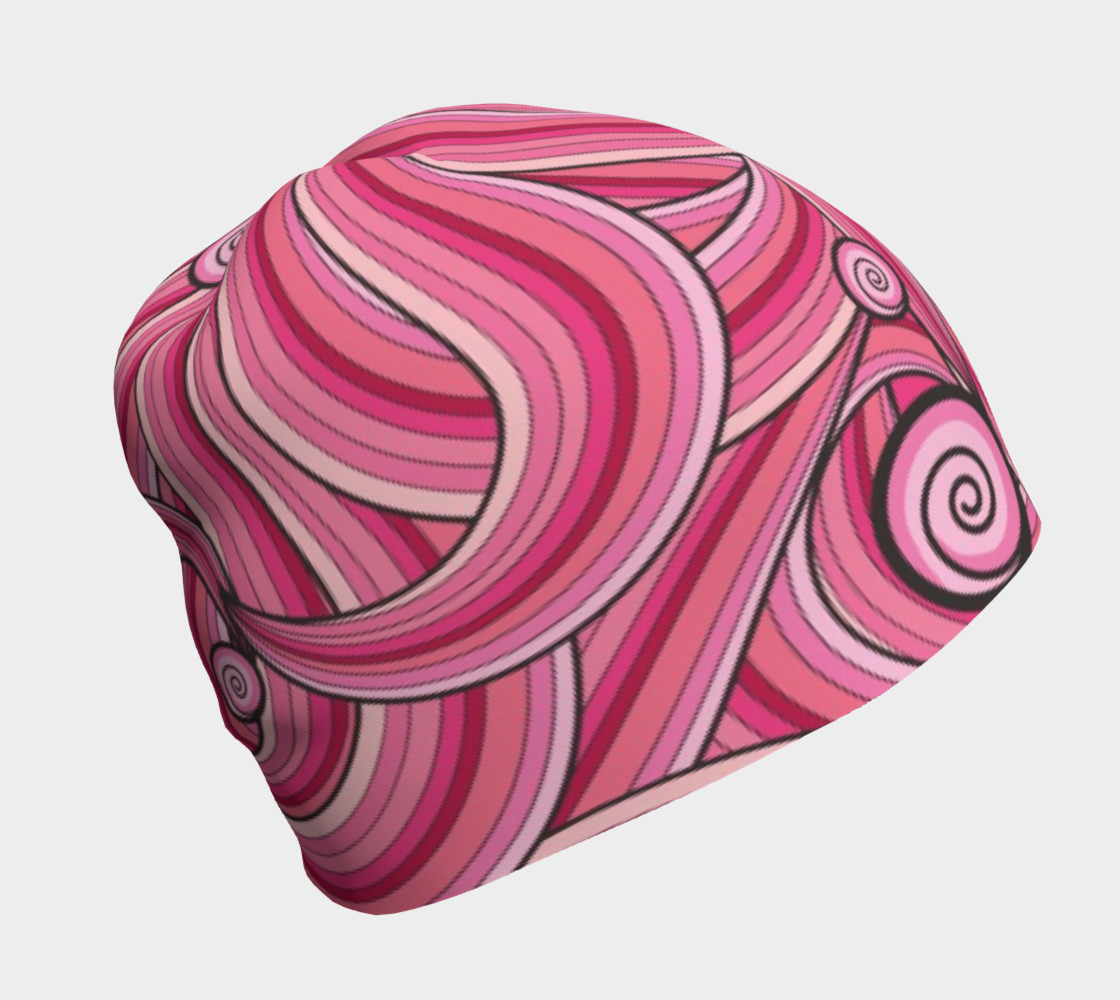 Pink Cotton Candy Swirl beanie preview #1