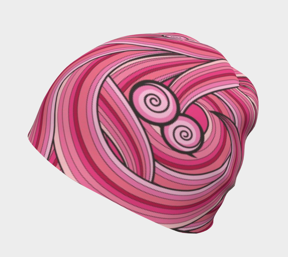 Pink Cotton Candy Swirl beanie preview #2