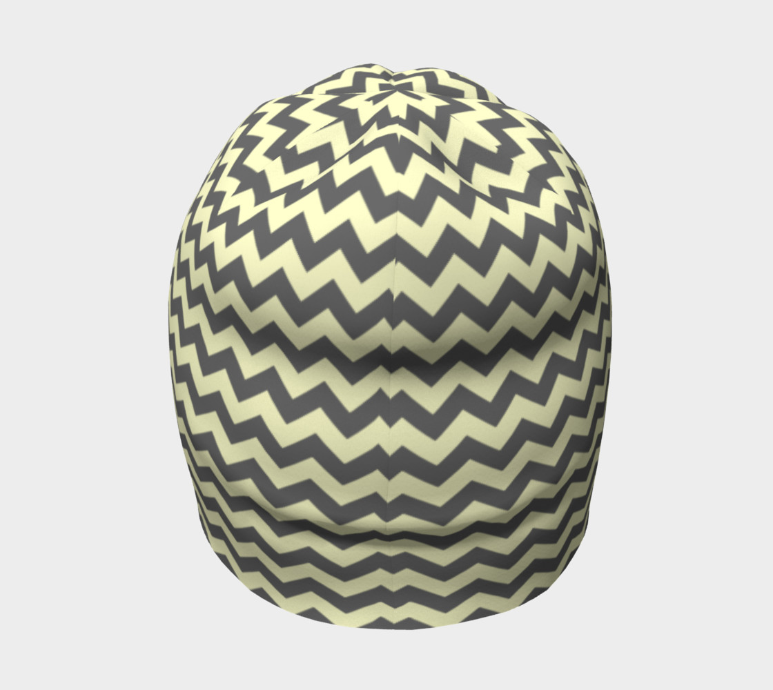 GREY & LINEN CHEVRON BEANIE preview #4