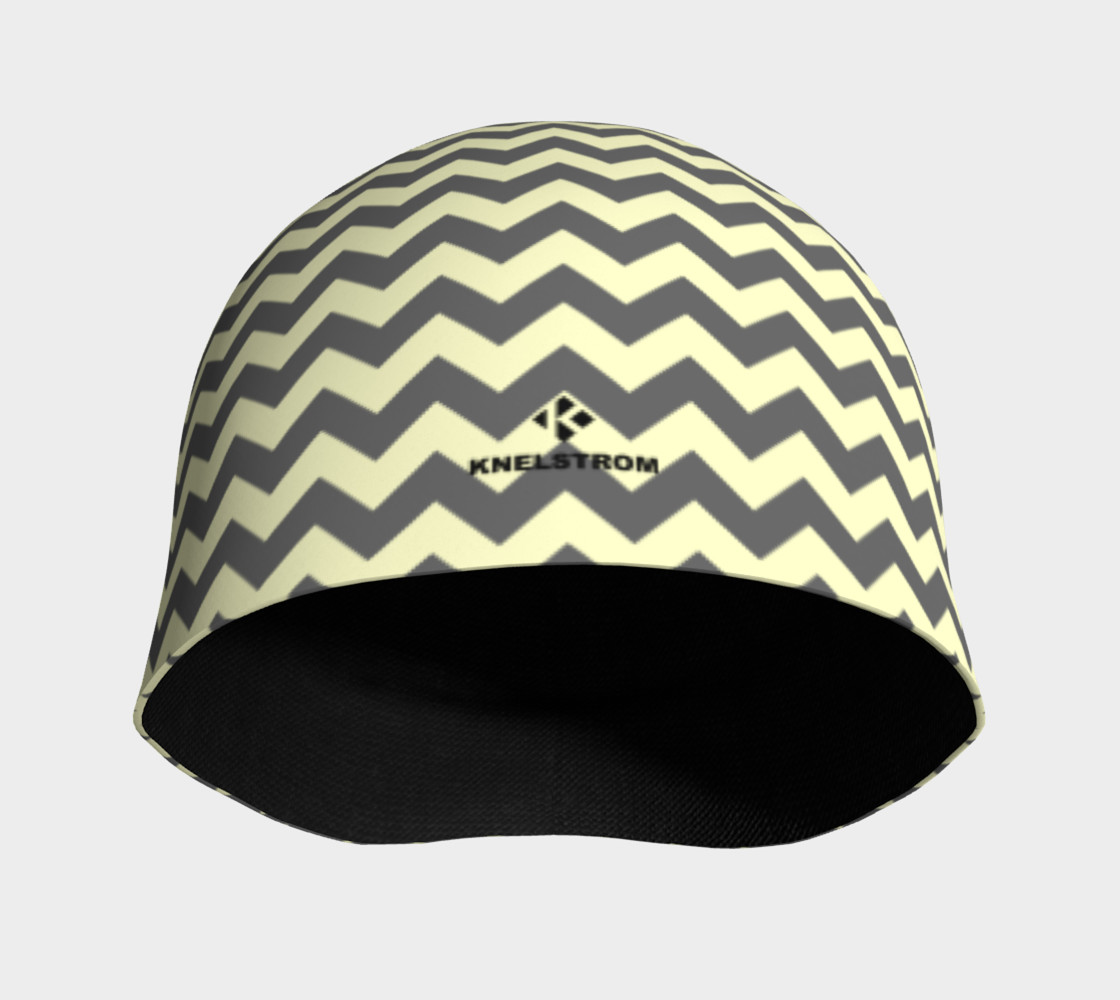 GREY & LINEN CHEVRON BEANIE preview #3