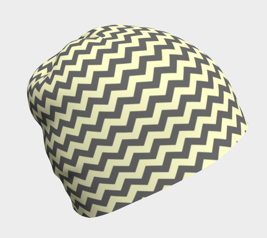 GREY & LINEN CHEVRON BEANIE preview #1