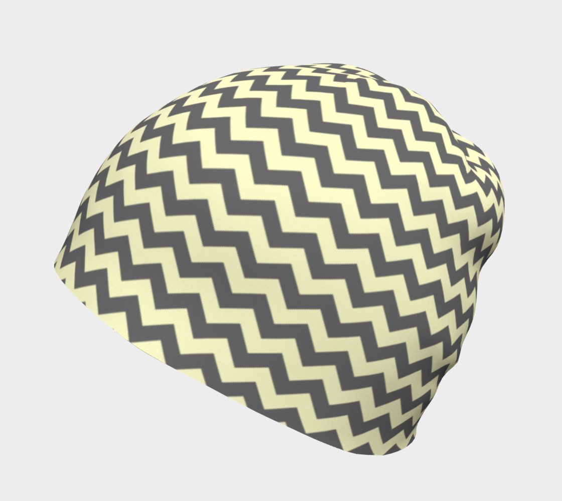 GREY & LINEN CHEVRON BEANIE preview #2