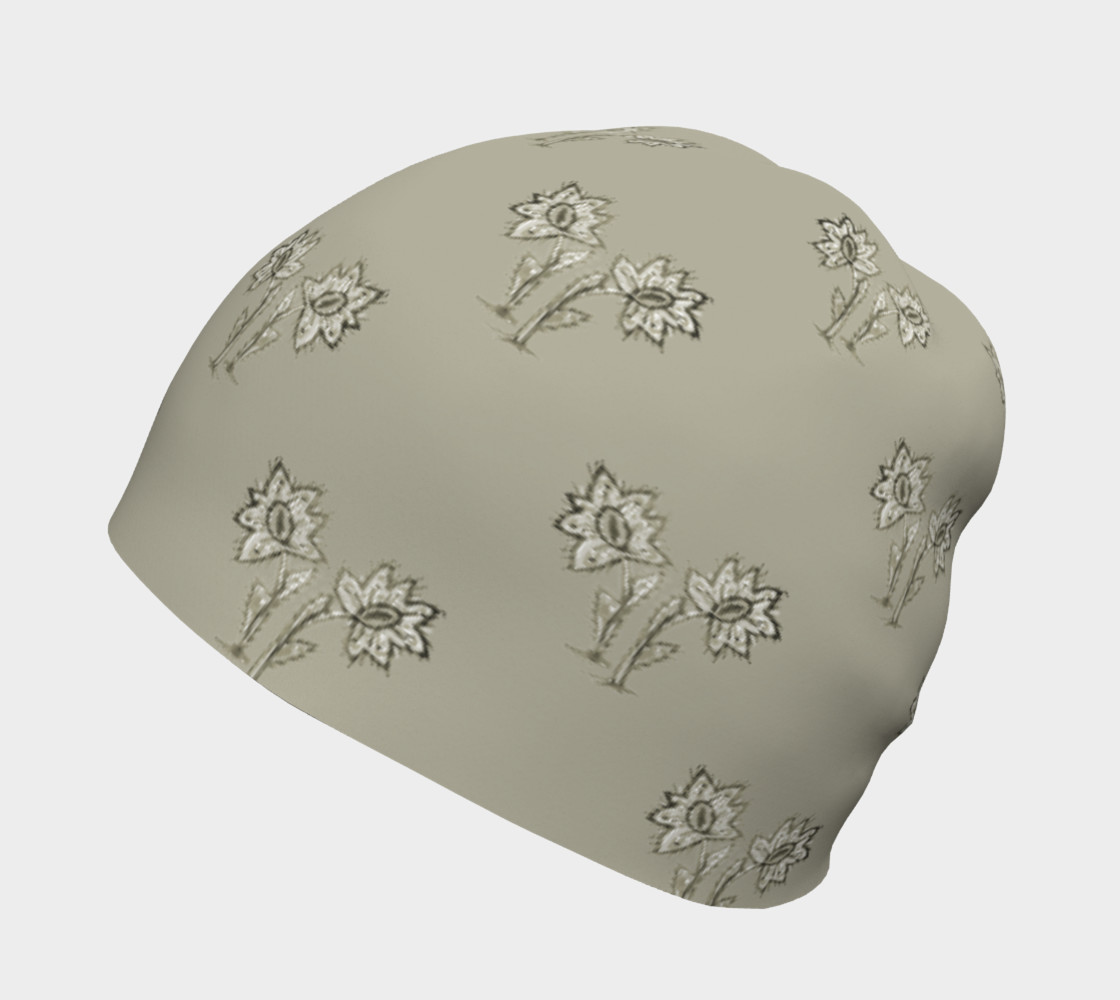 Aperçu de Floral Print Drawing Pattern Beanie #2