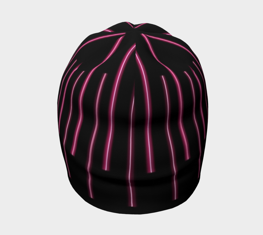 Pink Neon Lines Beanie preview #4