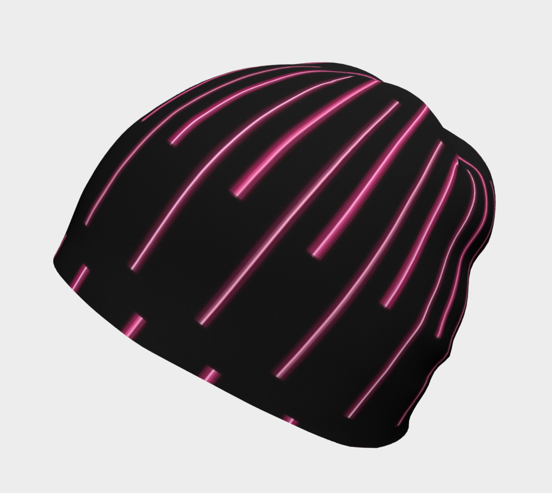 Pink Neon Lines Beanie preview #2