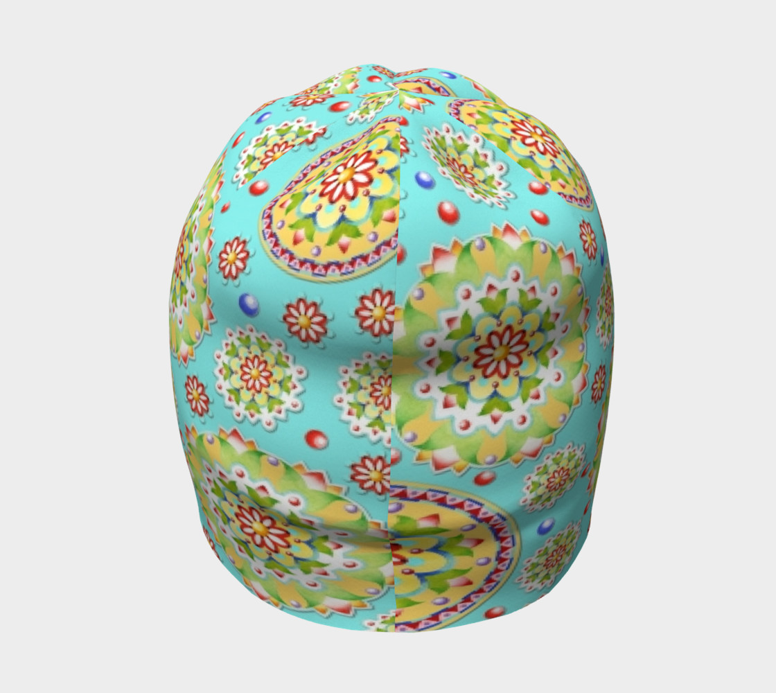 Aperçu de Lotus Mandala Allover Aqua #4