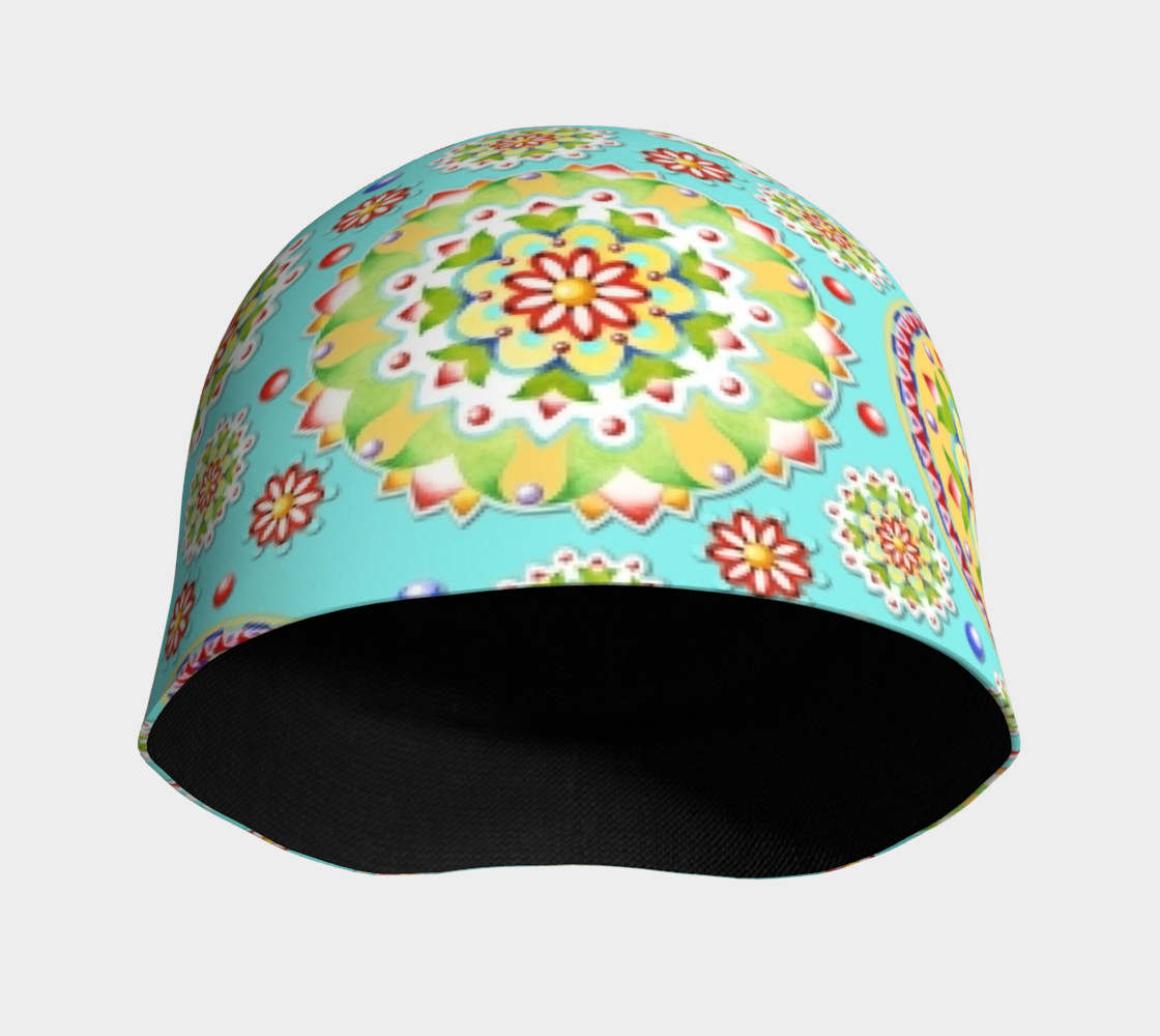Aperçu de Lotus Mandala Allover Aqua #3