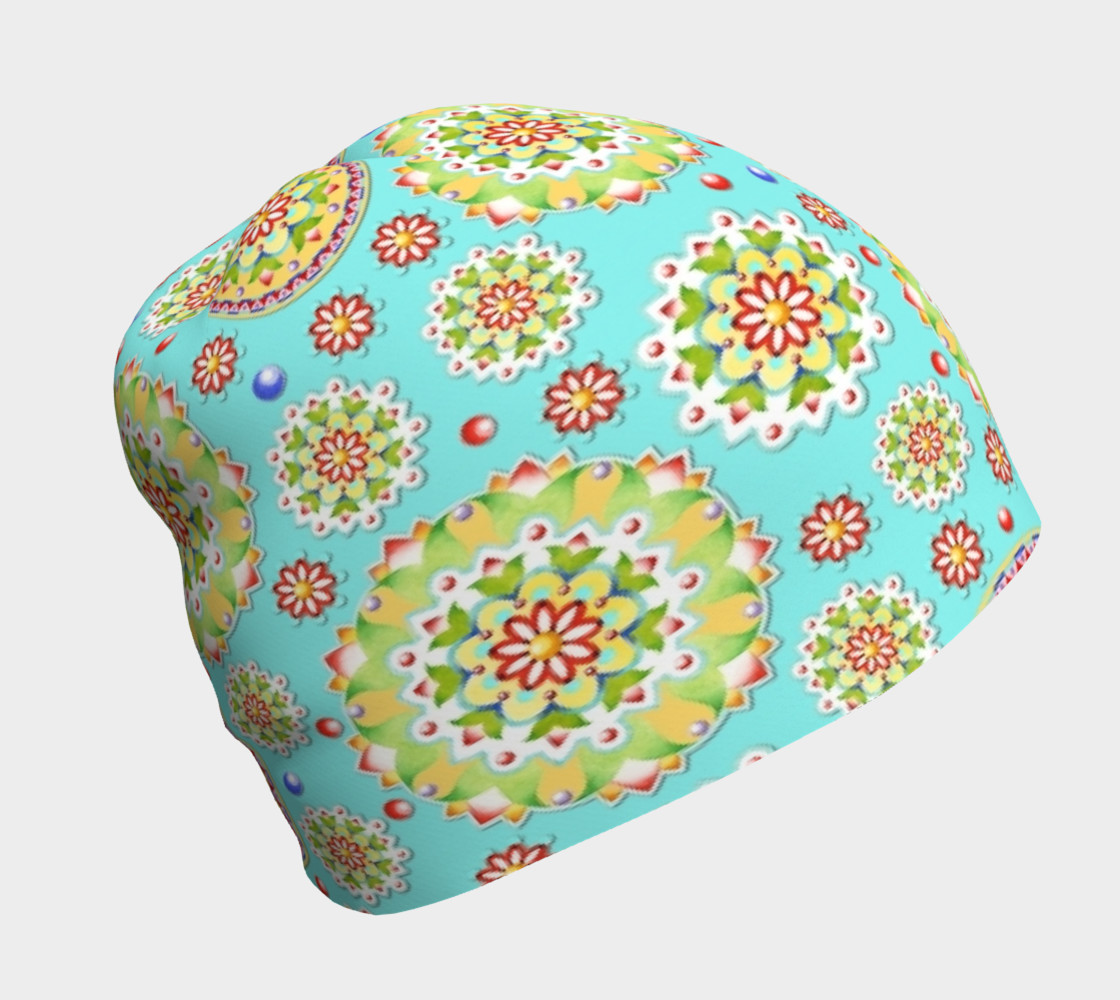 Aperçu de Lotus Mandala Allover Aqua #1