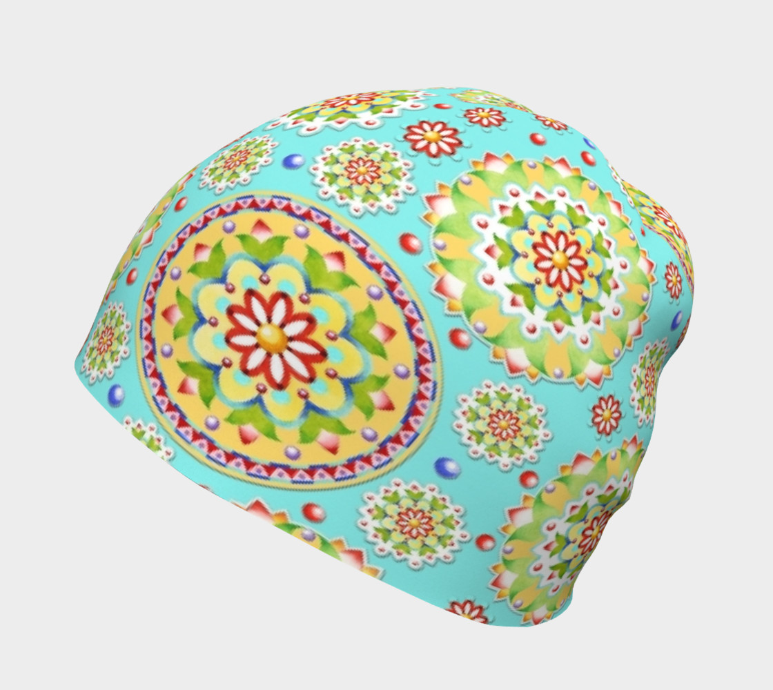 Aperçu de Lotus Mandala Allover Aqua #2