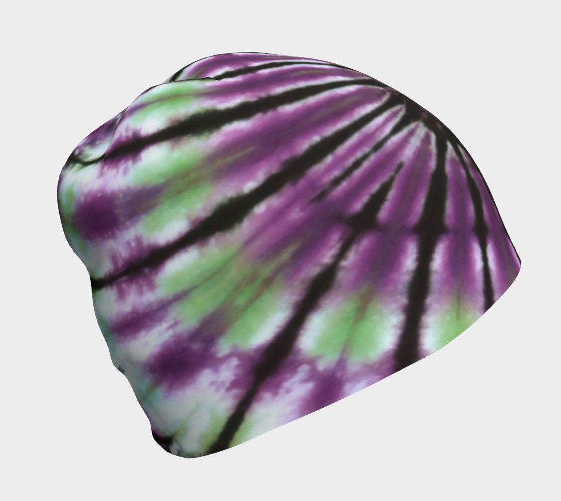 Purple Green Spiral Beanie preview #1