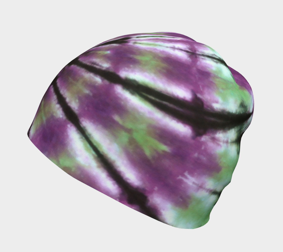 Purple Green Spiral Beanie preview #2