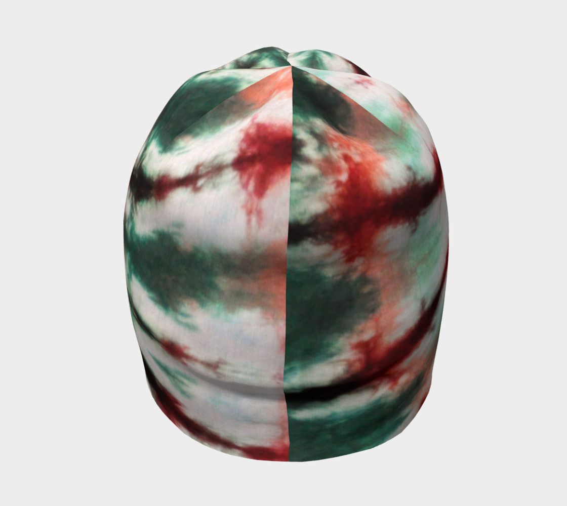 Maroon Green Spiral Beanie preview #4
