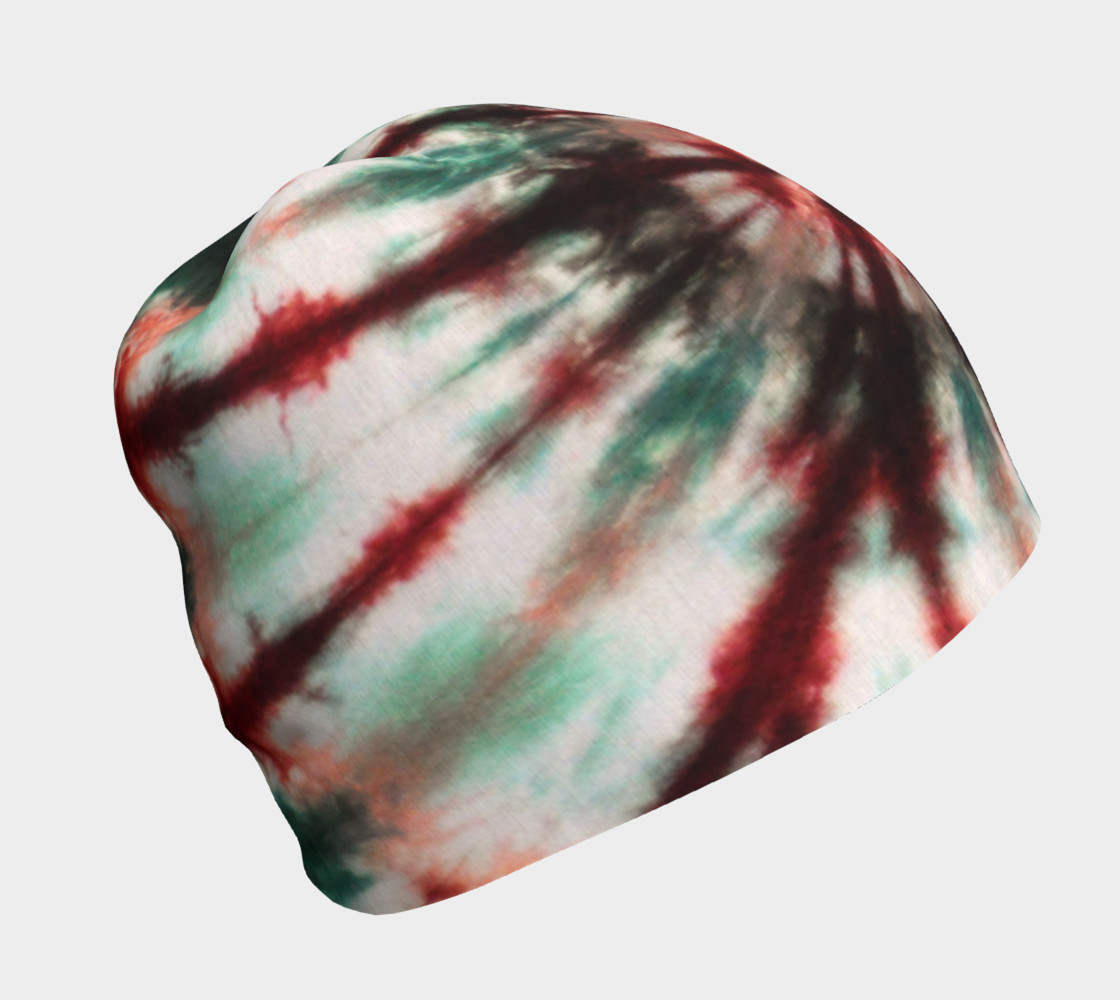 Maroon Green Spiral Beanie preview #1