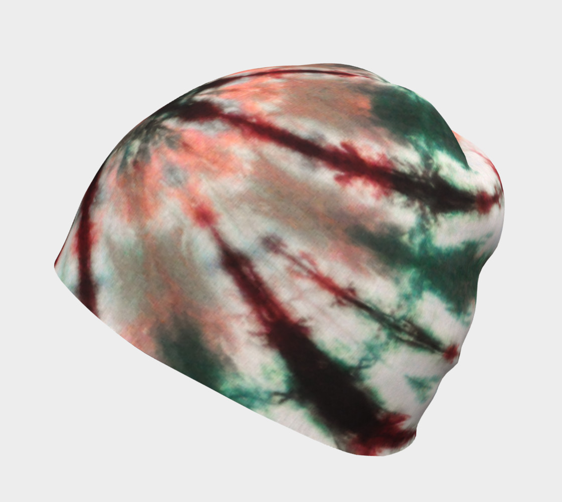 Maroon Green Spiral Beanie preview #2
