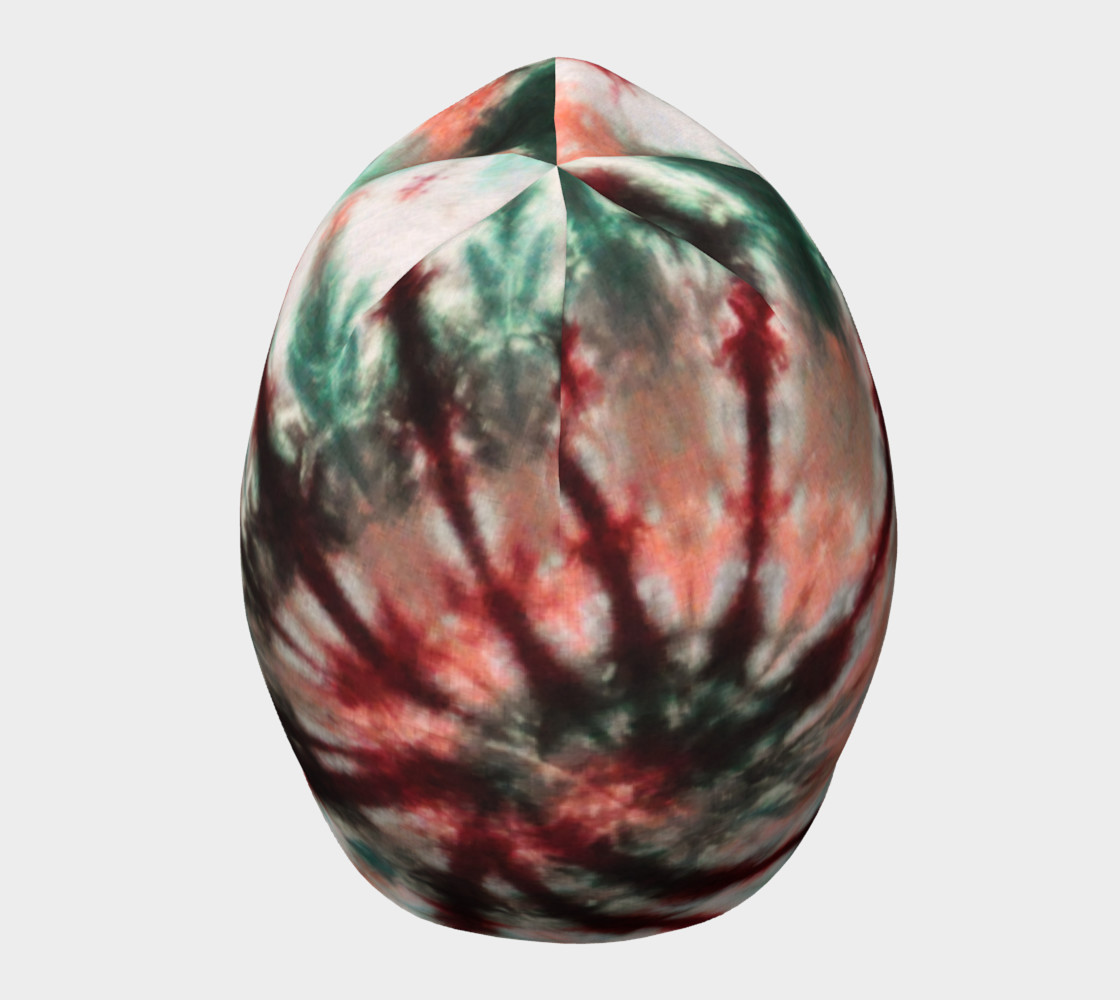 Maroon Green Spiral Beanie preview #5