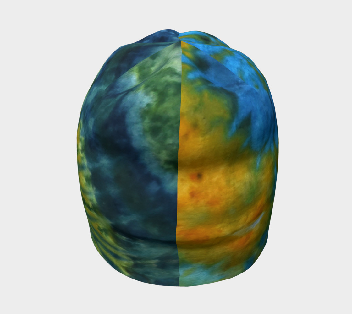 Blue Yellow Spiral Beanie preview #4