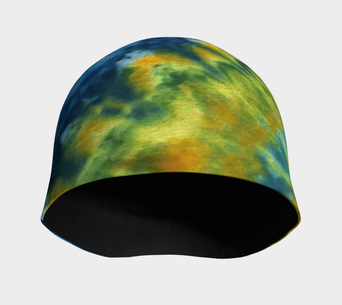 Blue Yellow Spiral Beanie preview #3