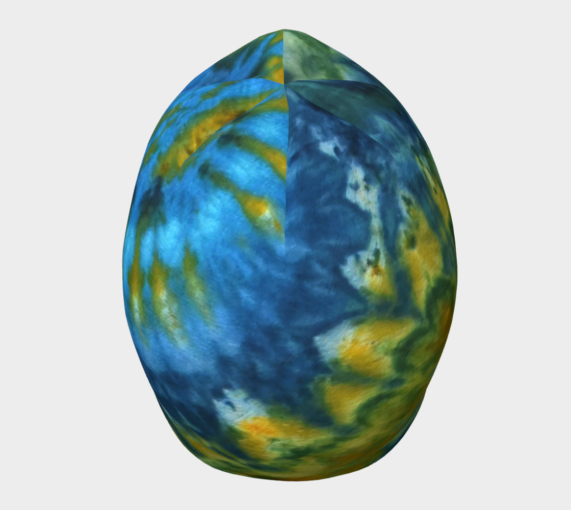 Blue Yellow Spiral Beanie preview #5