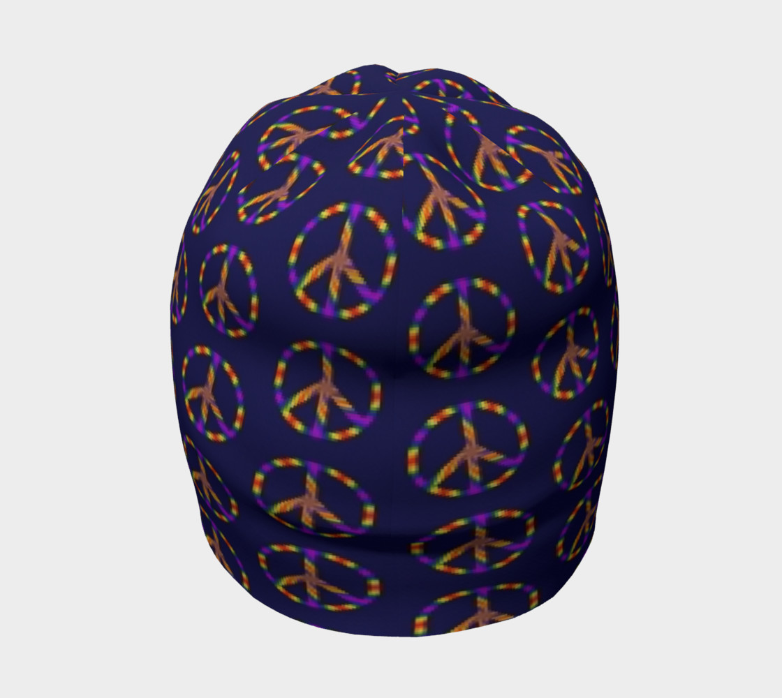 Rainbow Peace Sign Beanie preview #4