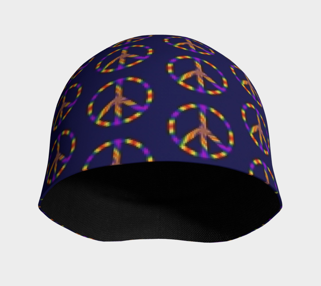 Rainbow Peace Sign Beanie preview #3