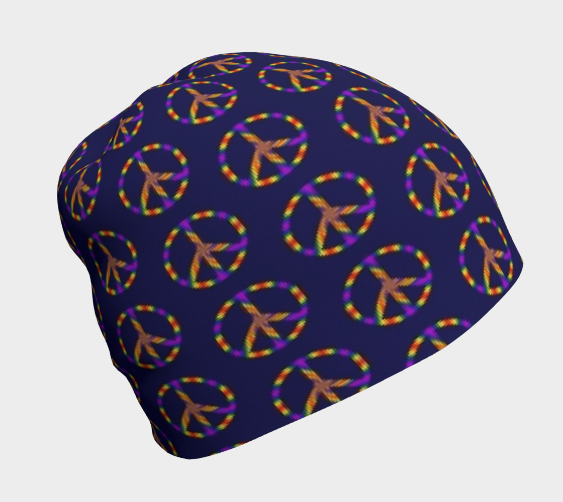 Rainbow Peace Sign Beanie preview #1