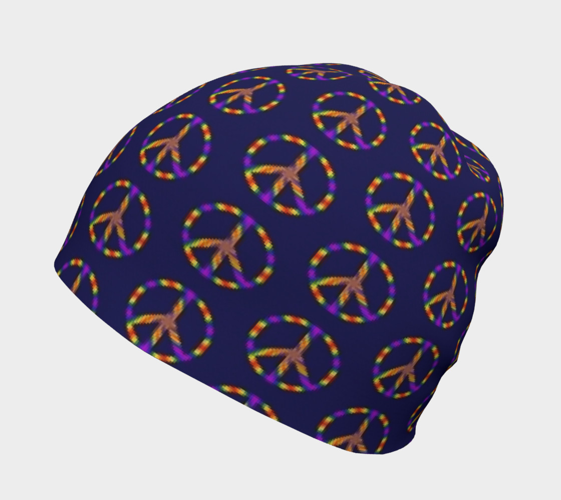 Rainbow Peace Sign Beanie preview #2