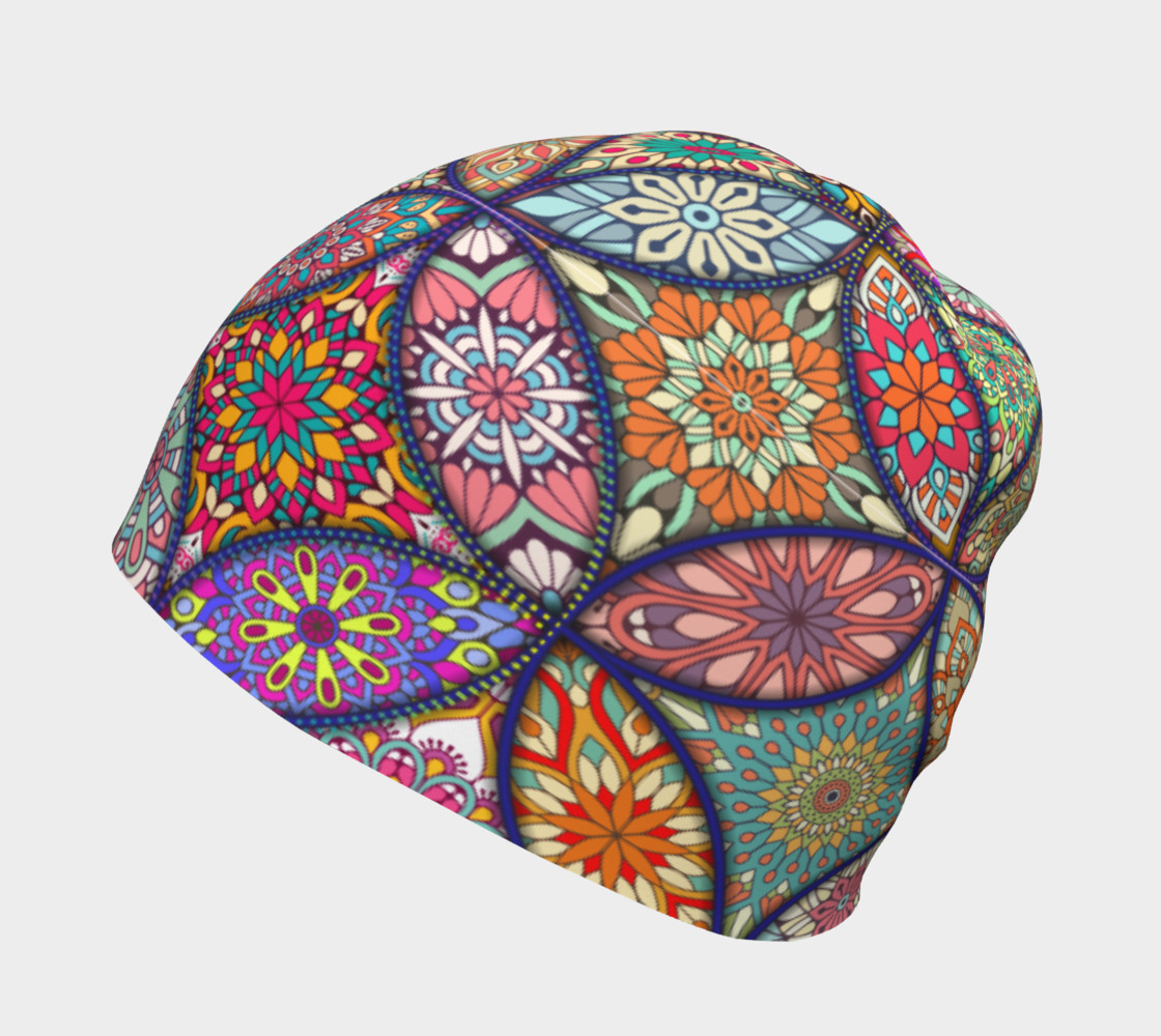 Vibrant Mandalas Beanie preview #2