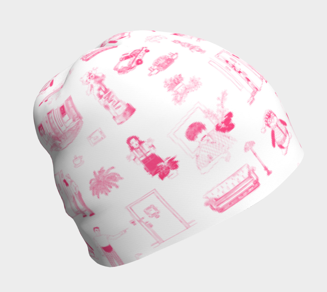 Aperçu de Friends Toque/Beanie - pink and white #1