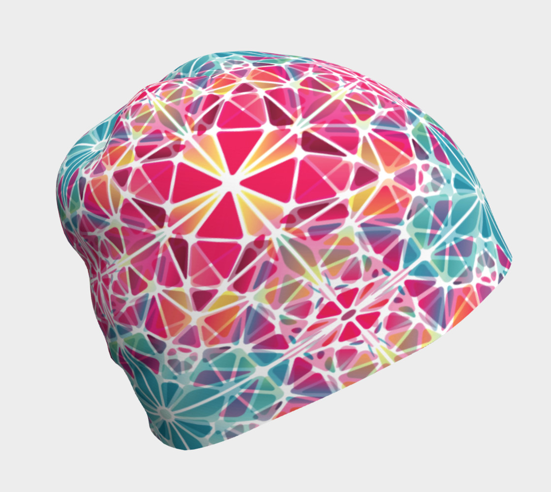 Pink and Blue Kaleidoscope Beanie preview #1