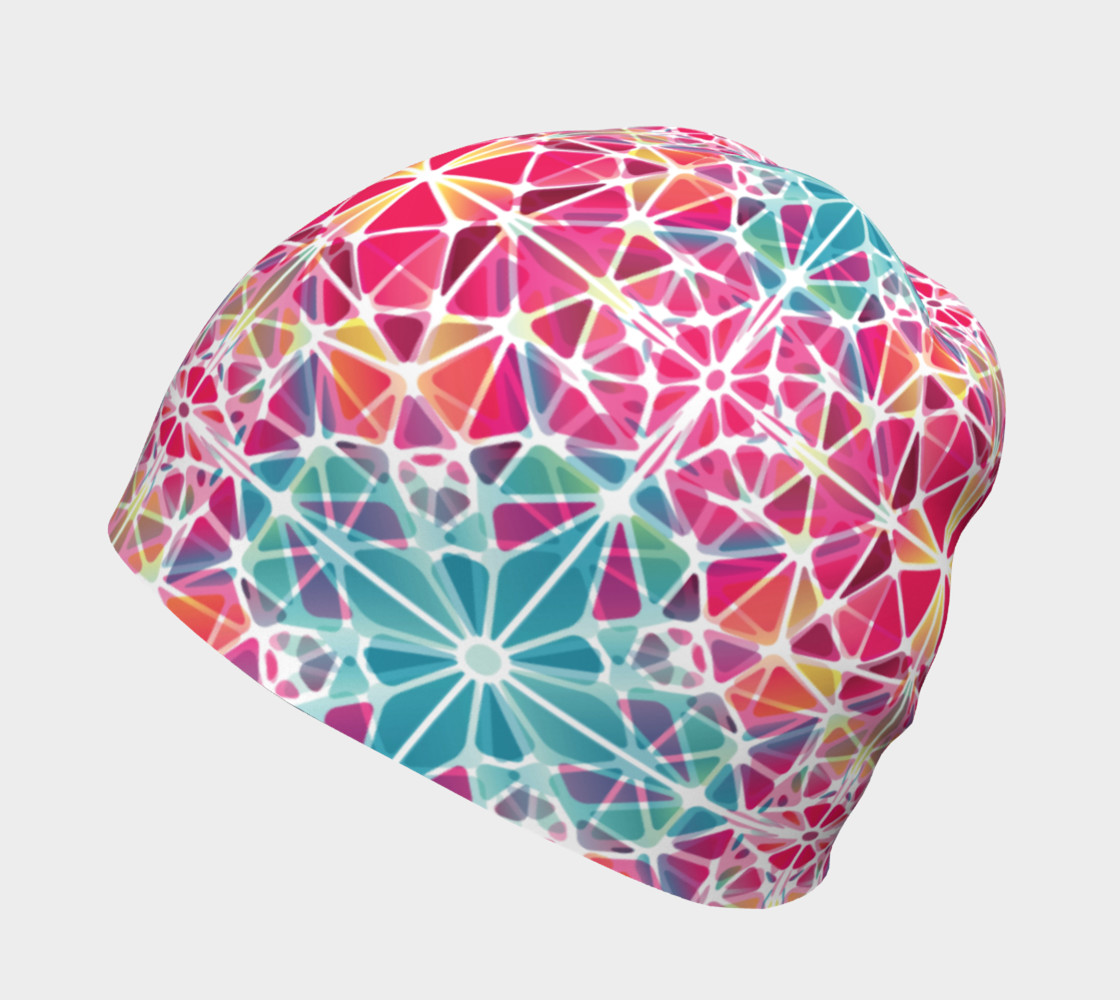 Pink and Blue Kaleidoscope Beanie preview #2