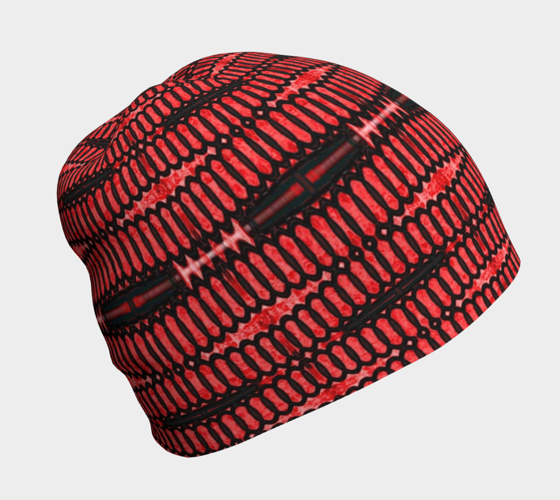 Modern Red Black Tech Ovals Pattern preview #1