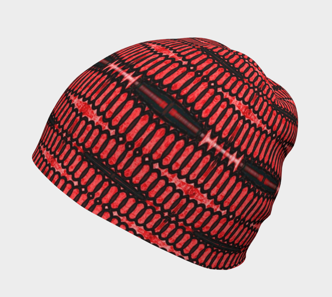 Modern Red Black Tech Ovals Pattern preview #2