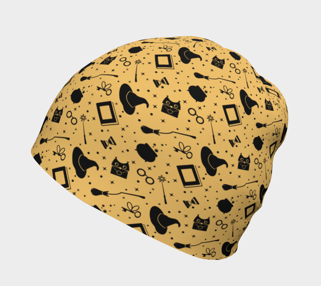 Magic symbols yellow beanie preview #2