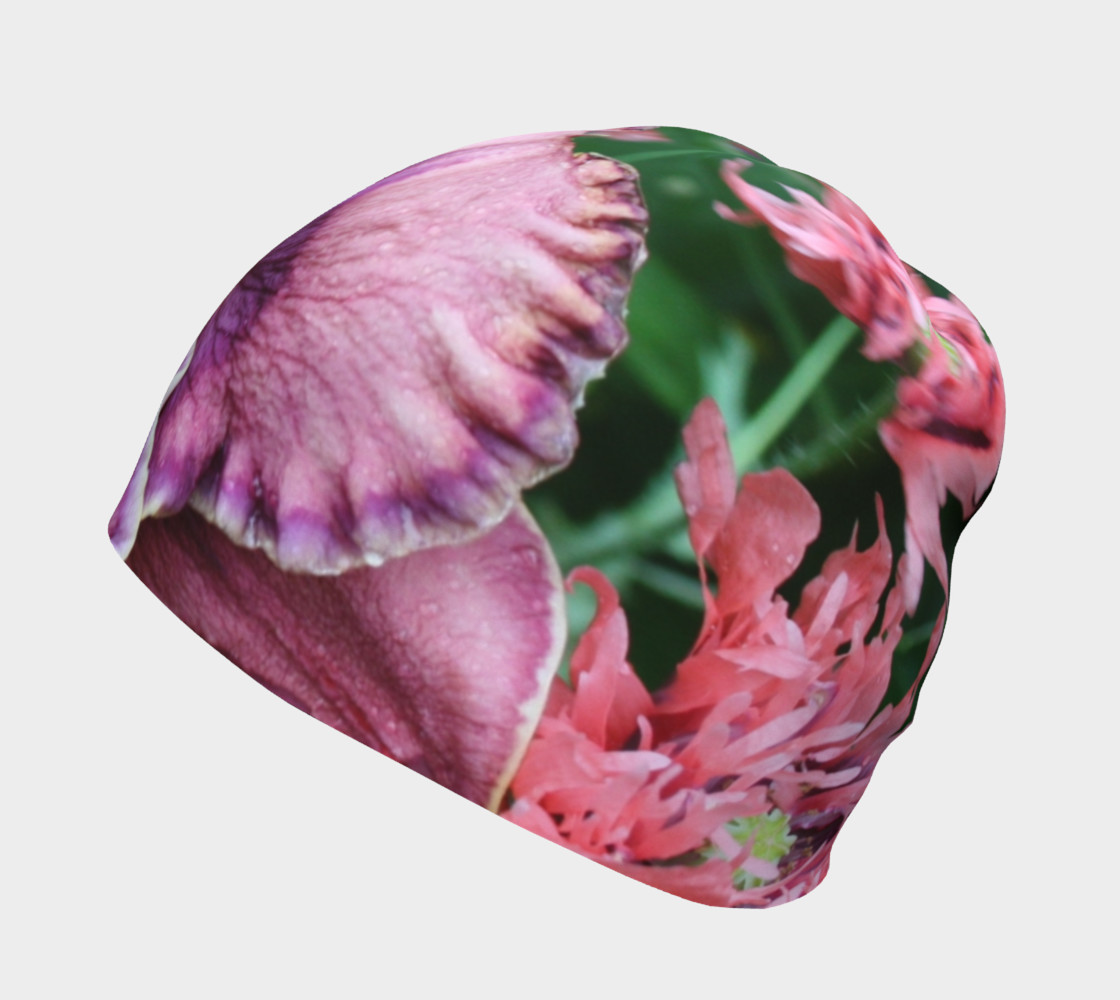 winter rainbow daylily and poppies hat preview #2