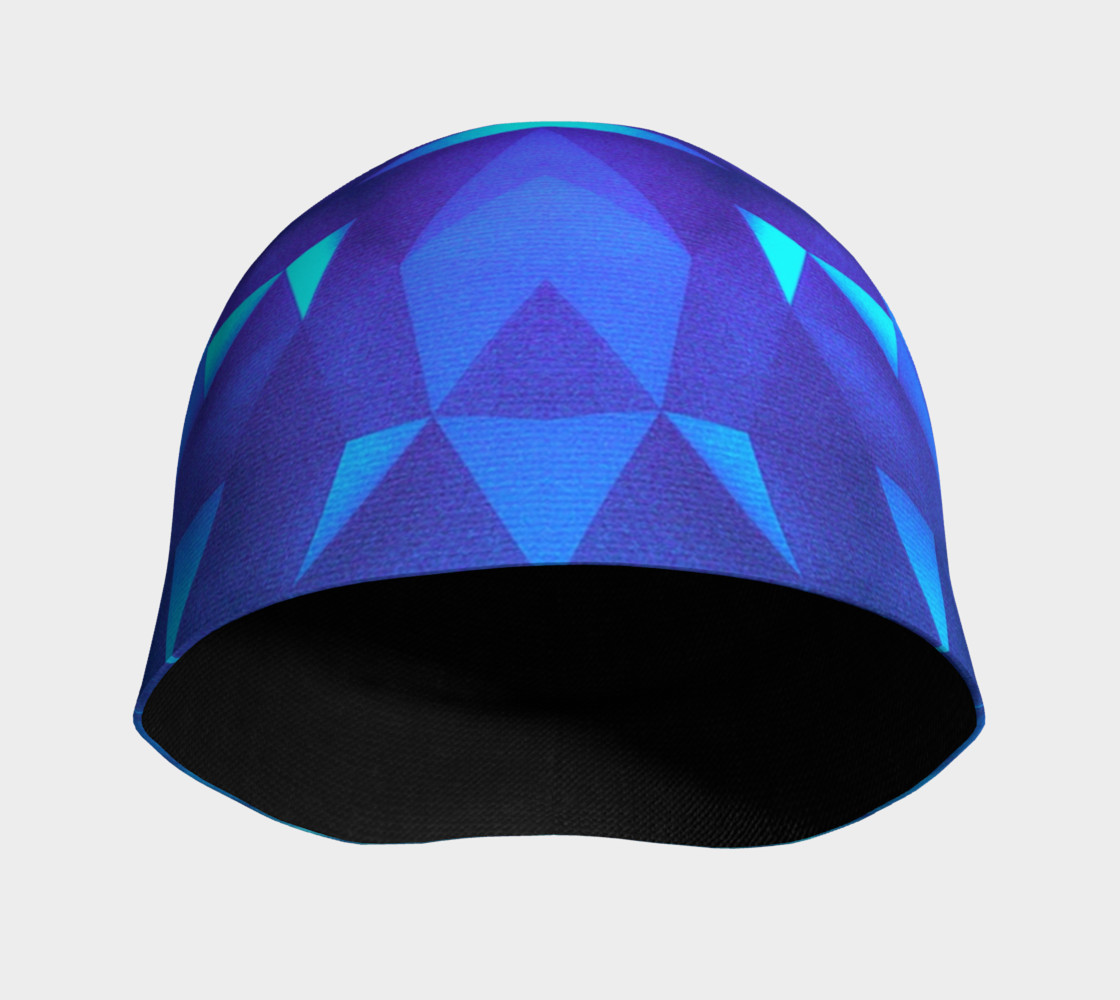 Deep Blue Collosal Low Poly Triangle Pattern -  Modern Abstract Cubism  Design preview #3
