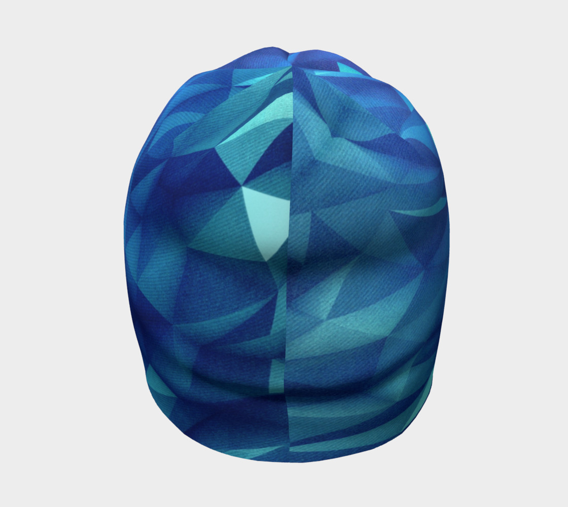 Deep Blue Collosal Low Poly Triangle Pattern -  Modern Abstract Cubism  Design thumbnail #5