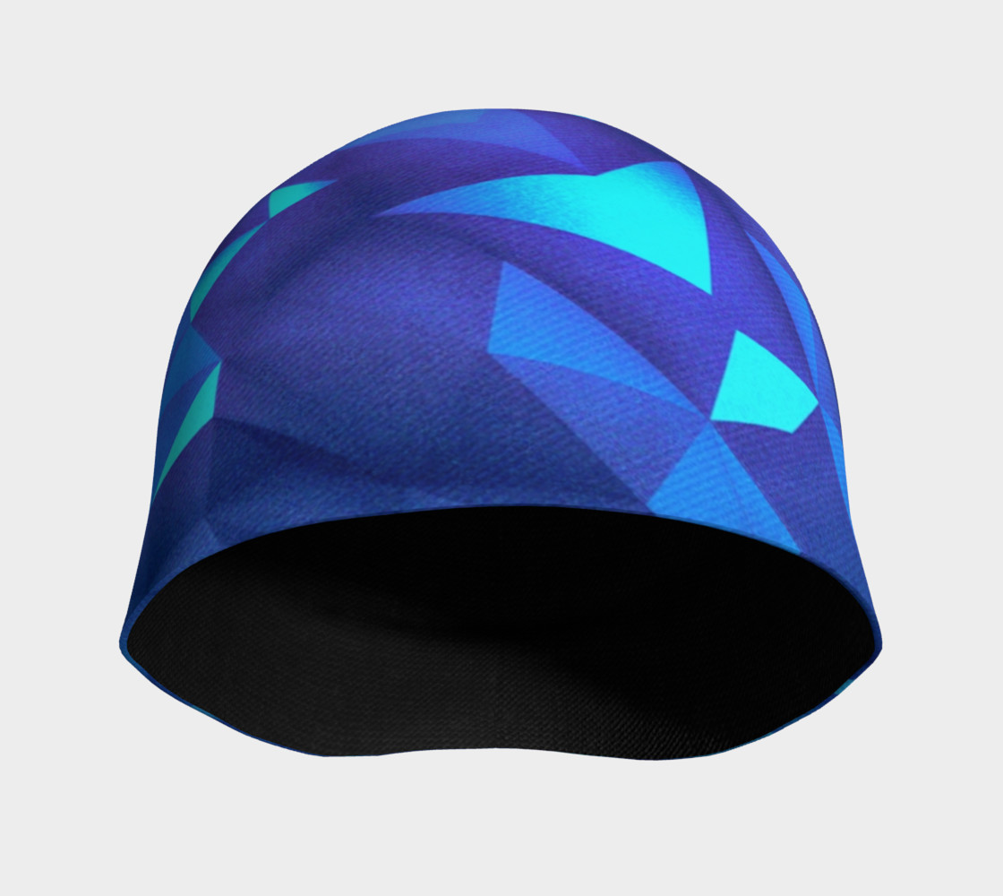 Deep Blue Collosal Low Poly Triangle Pattern -  Modern Abstract Cubism  Design preview #3