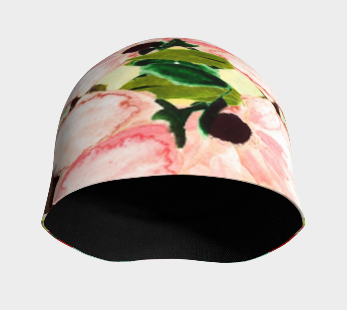 yellow floral beanie preview #3