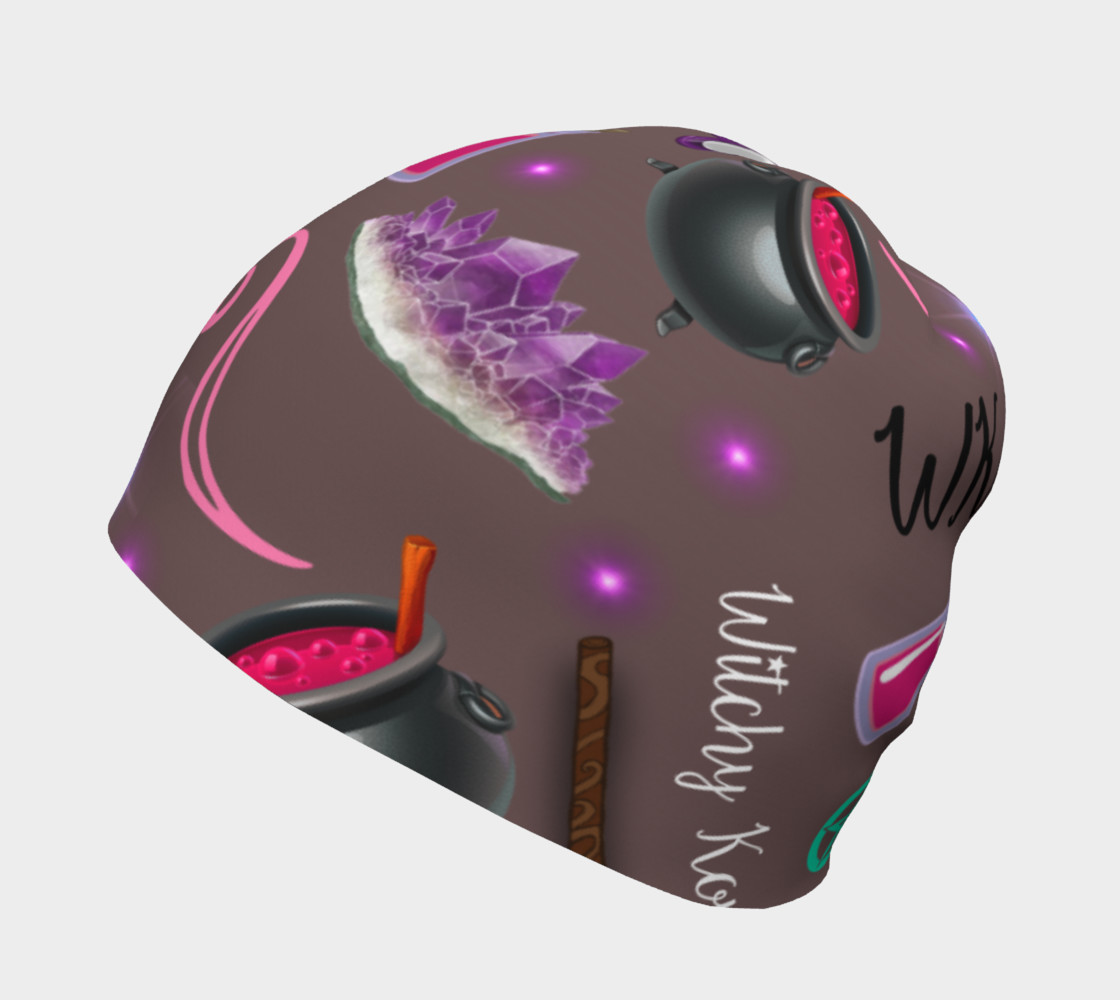 WK #ModernWitchLife Taupe Print Beanie preview #2