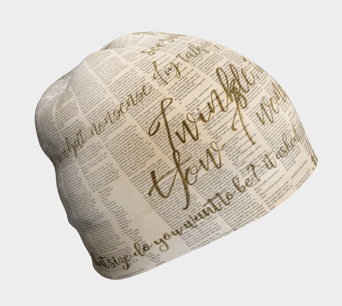 Aperçu de Alice In Wonderland Text Beanie #1