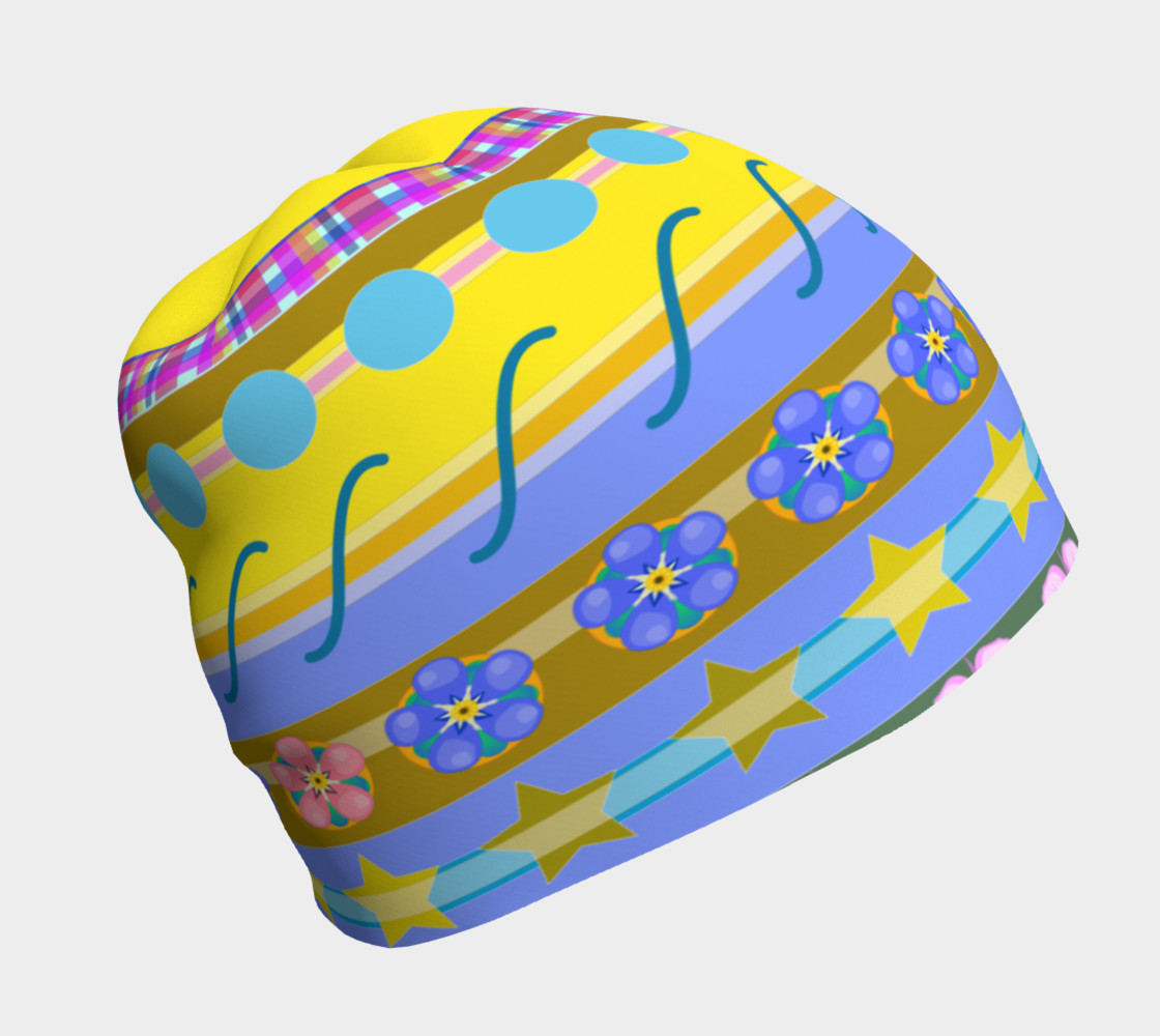 Stripe Yellow Hat 3D preview