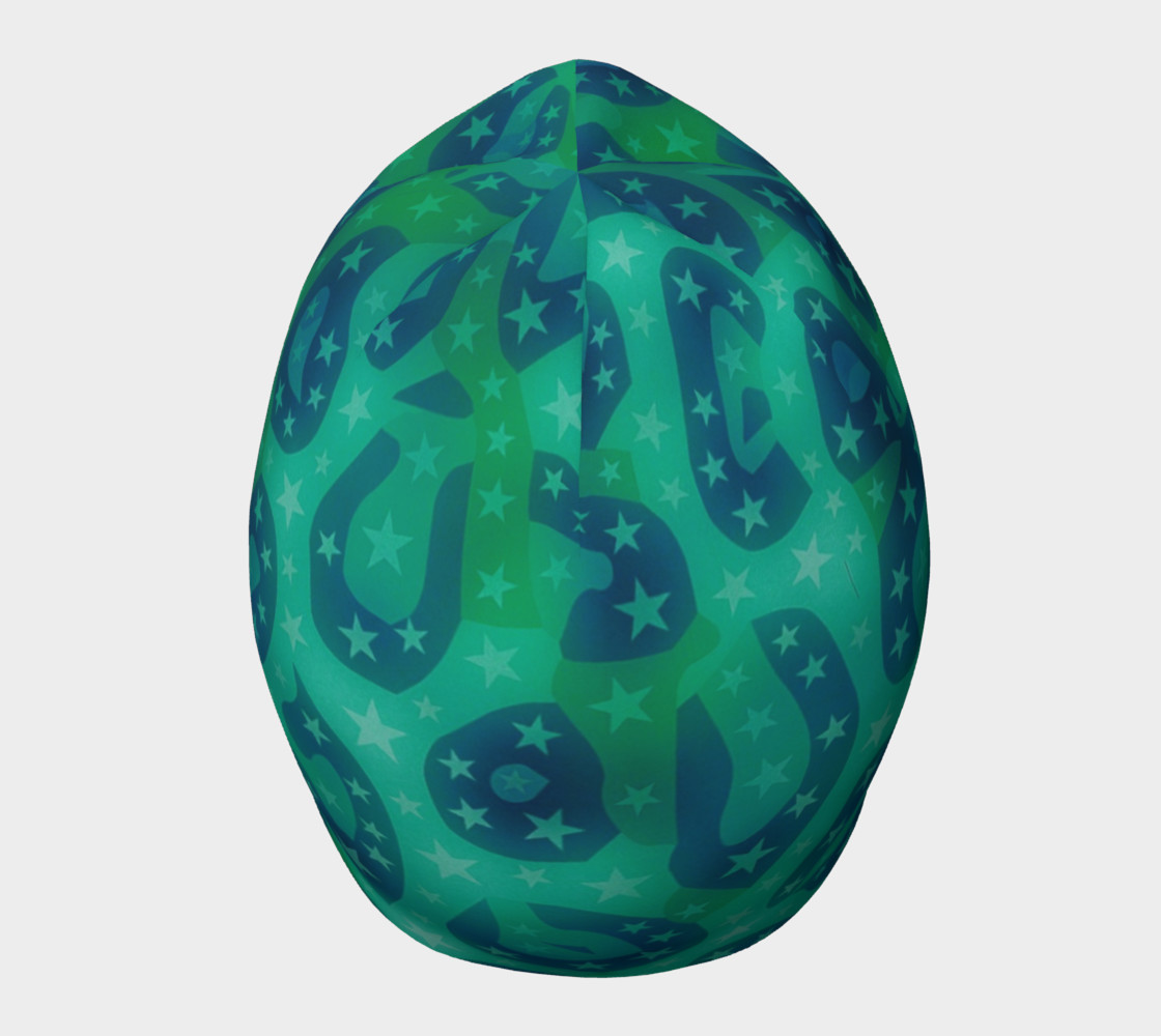 Lime Blue Cheetah Stars Beanie preview #5