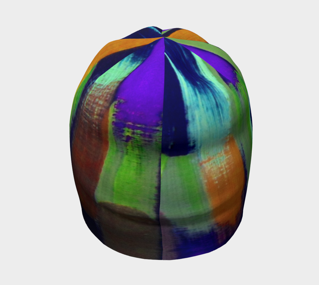 Brushstrokes in green and blue Beanie preview #4