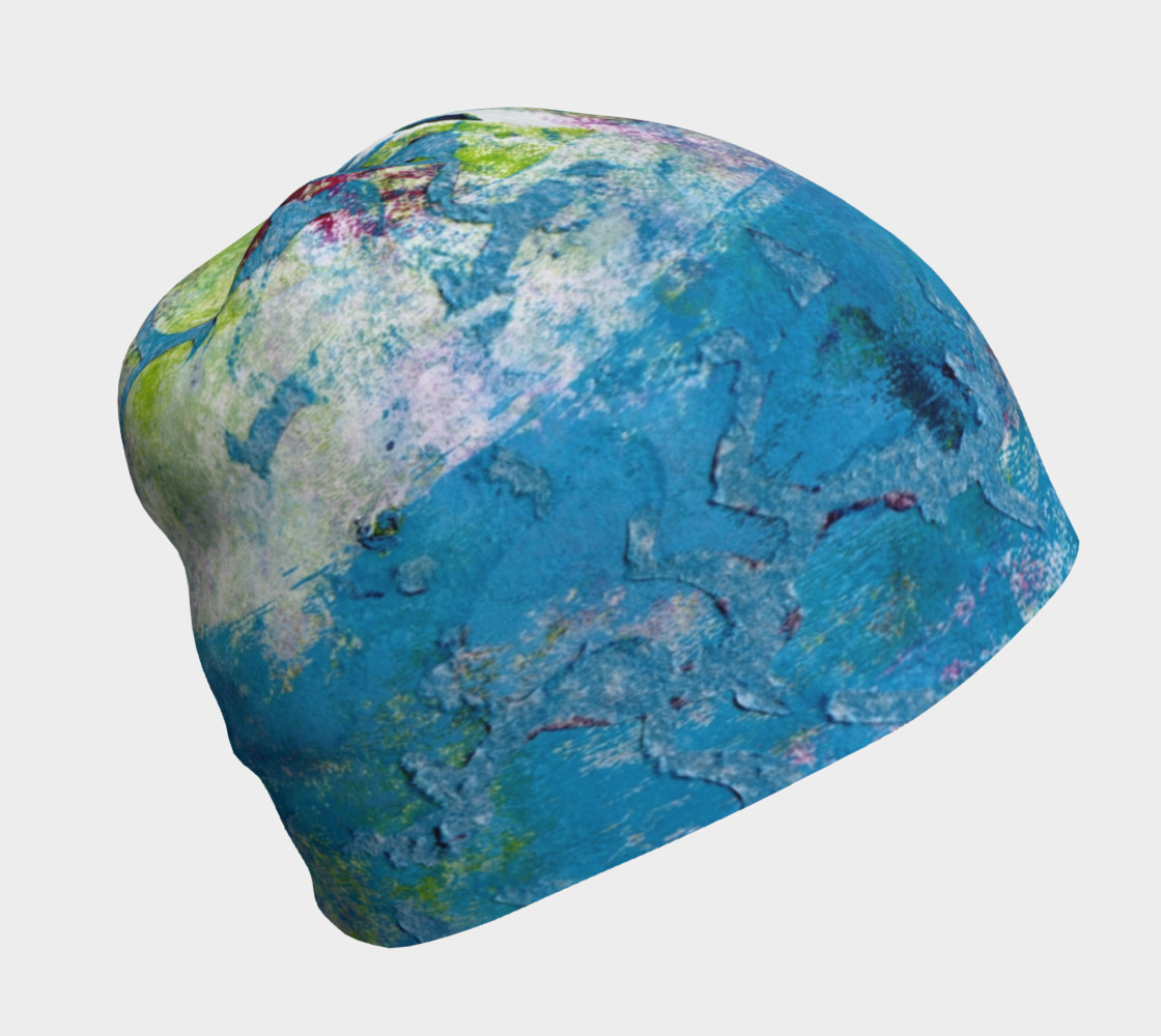 Mulicolored Blue and Green Beanie preview #1