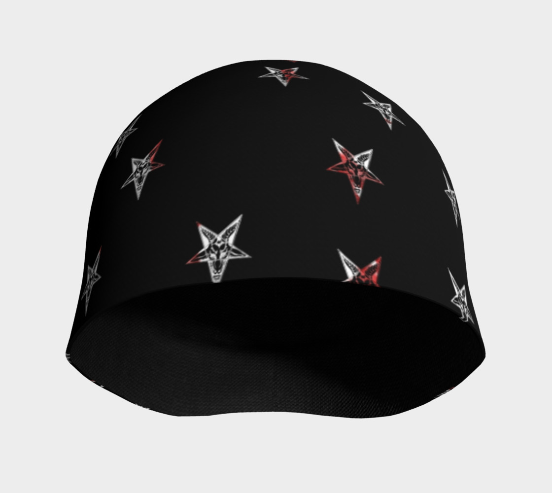 Blood Stars Occult Art Beanie by Tabz Jones preview #3