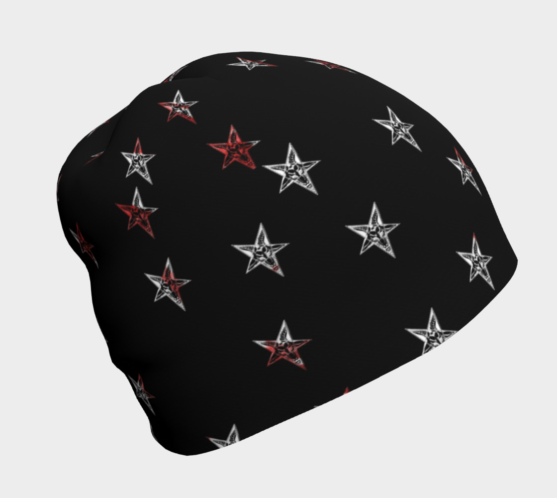 Blood Stars Occult Art Beanie by Tabz Jones preview #1