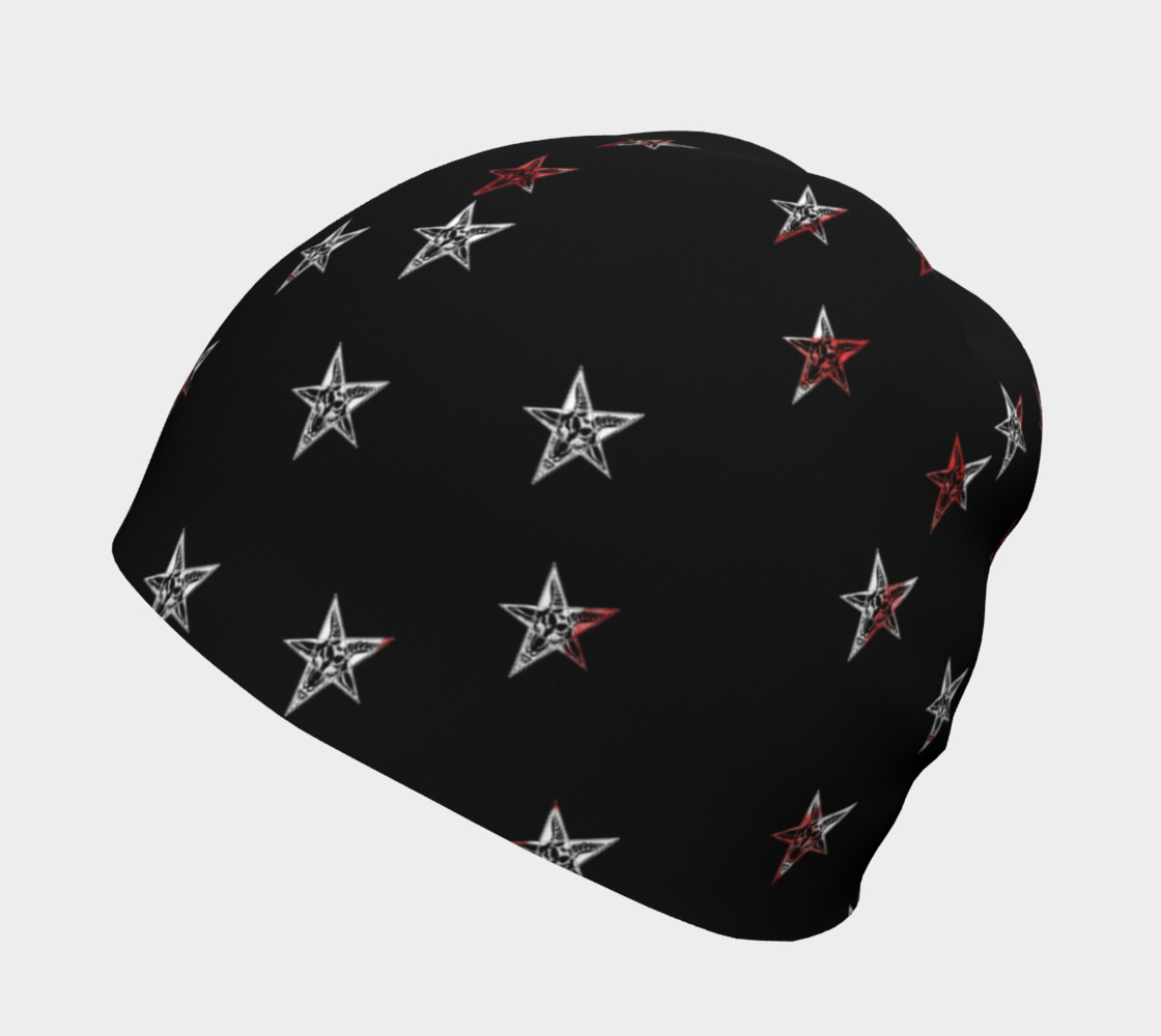 Blood Stars Occult Art Beanie by Tabz Jones preview #2
