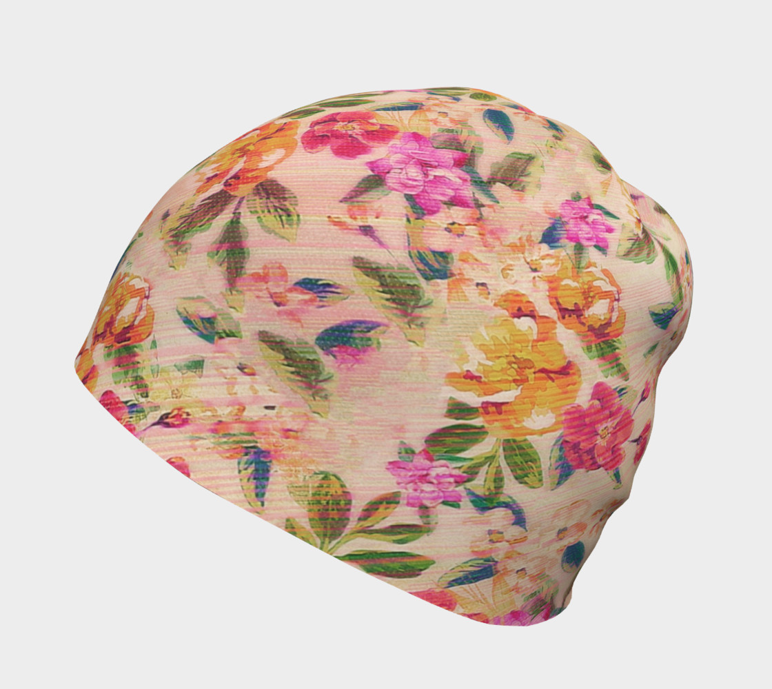 Golden Flitch (Digital Vintage Retro / Glitched Pastel Flowers - Floral design pattern) preview #2